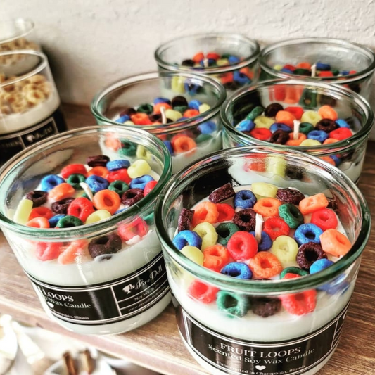 8oz Fruit Loops Cereal Candle