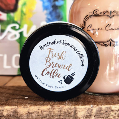 "Fresh Brewed Coffee" Soy Mason Jar Candle