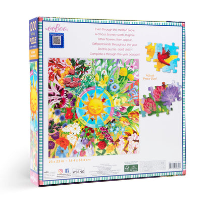 Flower Calendar 1000 Piece Puzzle